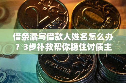 北京借条漏写借款人姓名怎么办？3步补救帮你稳住讨债主动权